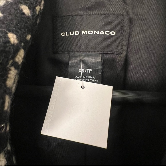 NWT Club Monaco black and white check coat - Picture 2 of 7